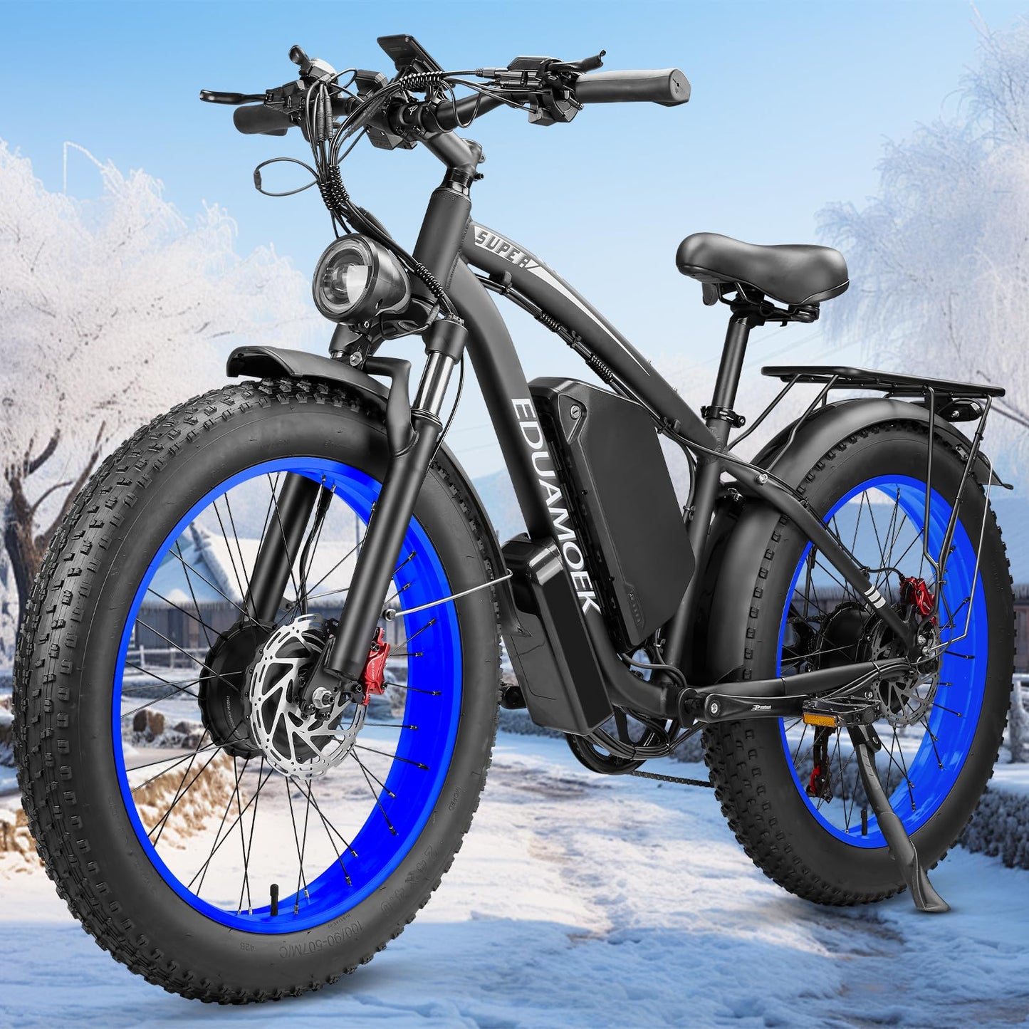 RIDEN X6 Dual-Motor Fat-Tyre Electric Bike | 52V Removable Battery, 7-Speed, 24" Fat Tyres, Hydraulic Brakes