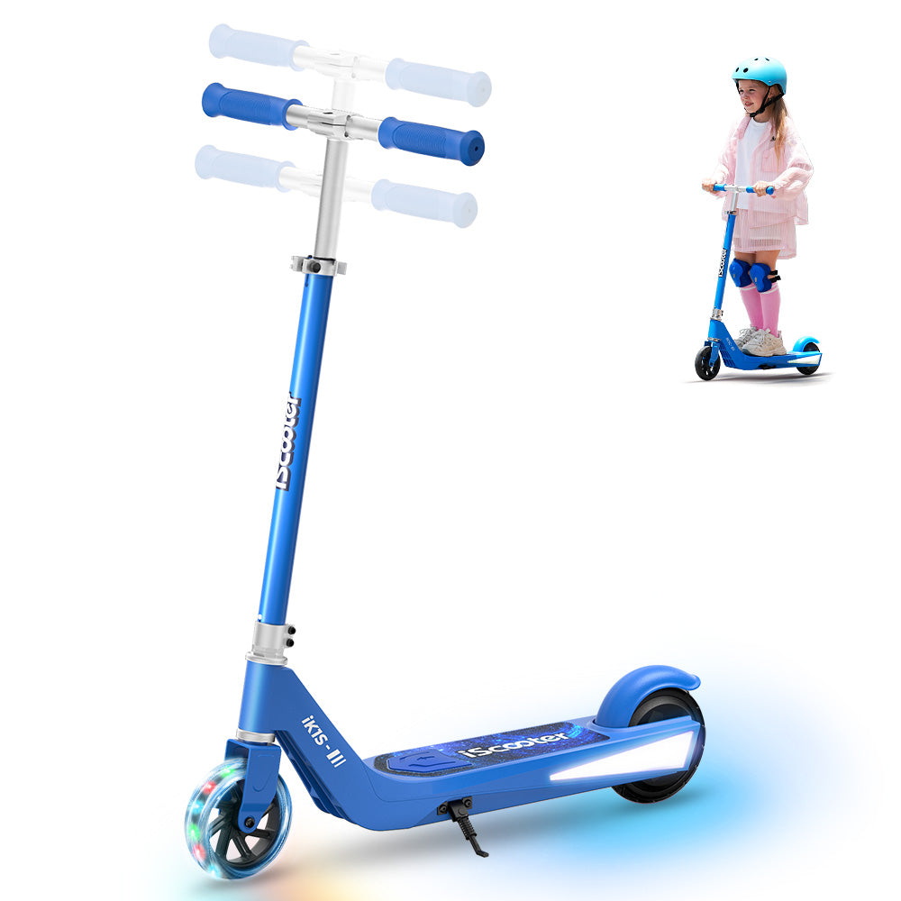 RIDEN iK3Pro Kids Electric Scooter | Height-Adjustable, Colourful LED Lights, Top Speed 6mph, Ages 4+