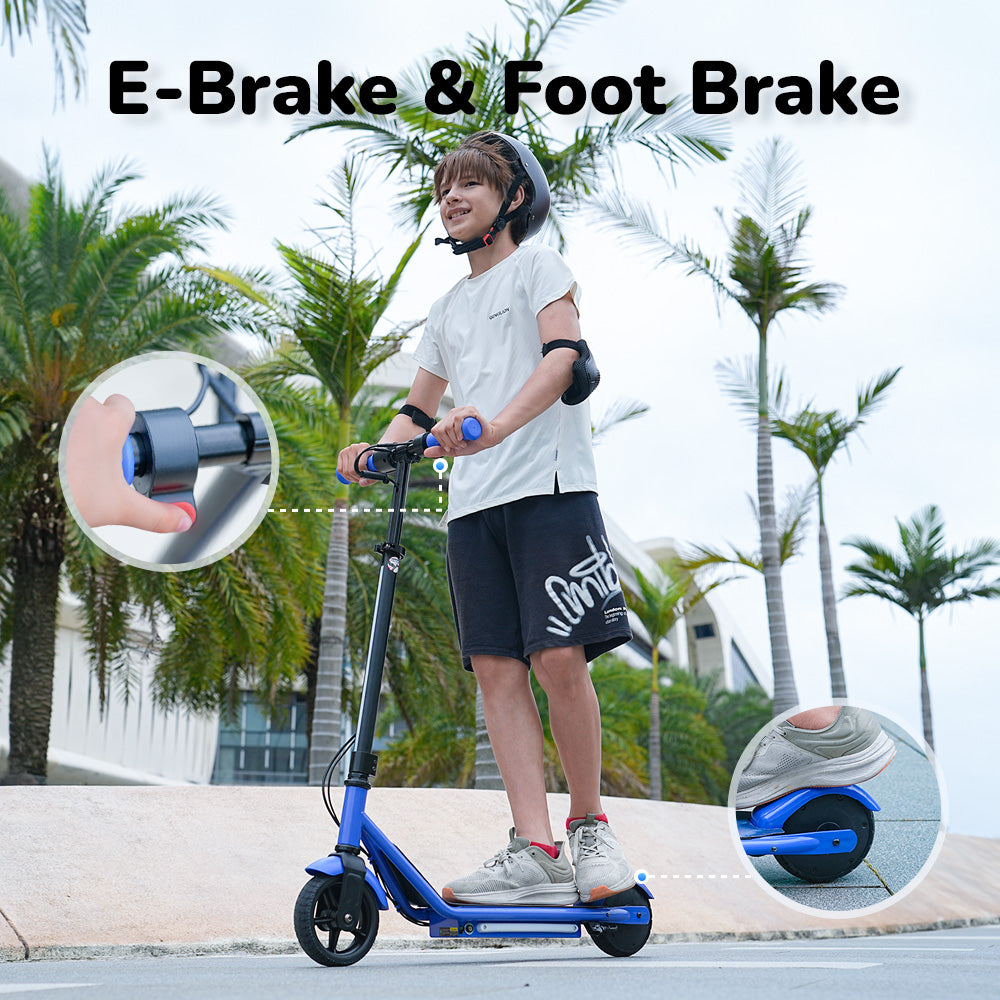 RIDEN iK3Pro Kids Electric Scooter | Height-Adjustable, Colourful LED Lights, Top Speed 6mph, Ages 4+