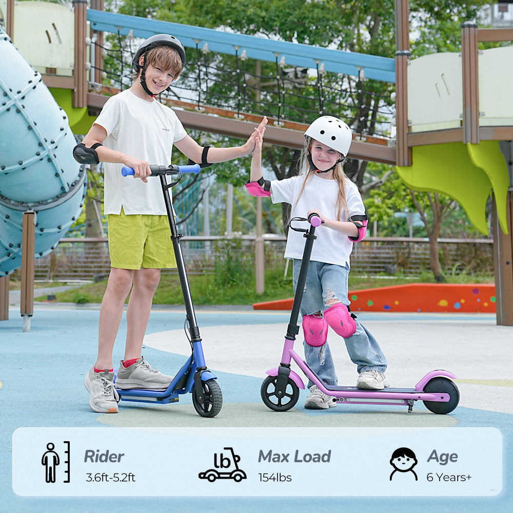 RIDEN iK3Pro Kids Electric Scooter | Height-Adjustable, Colourful LED Lights, Top Speed 6mph, Ages 4+