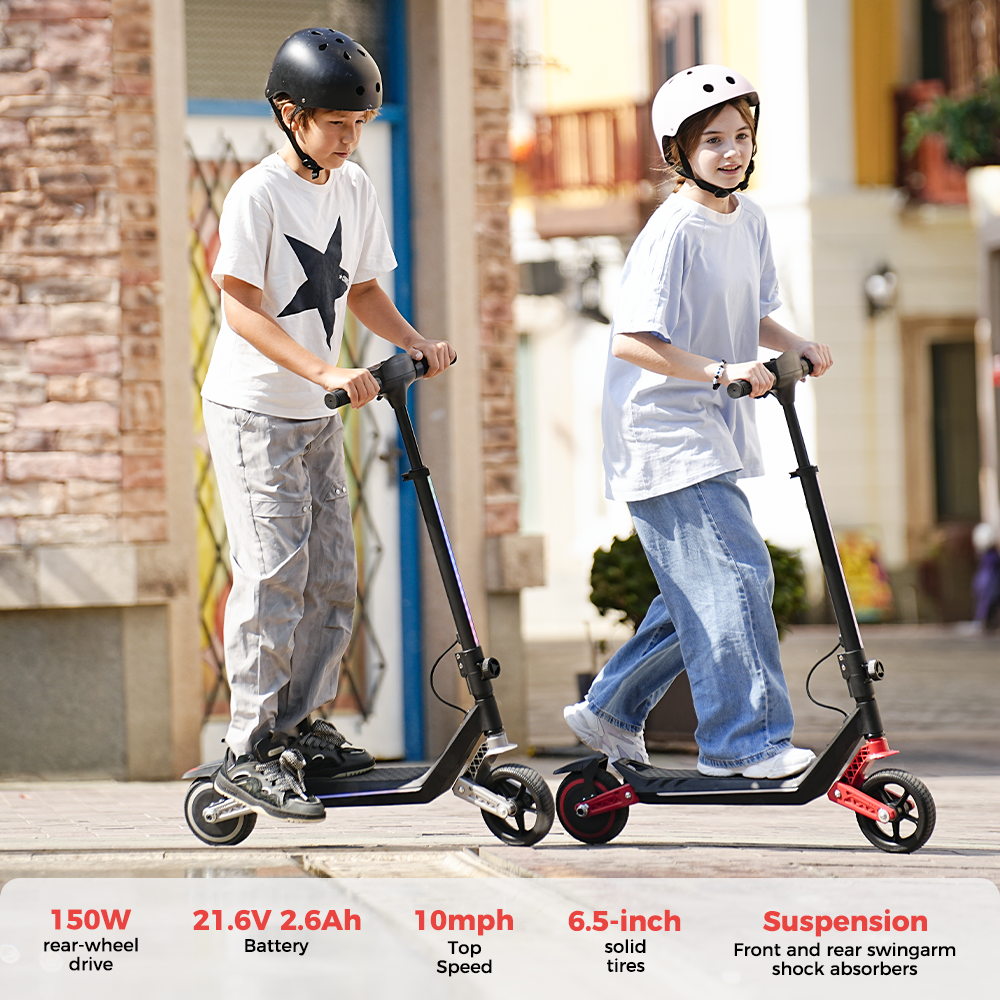 RIDEN K6 Kids Electric Scooter | Dual Suspension, LED Display, Top Speed 9mph, Ages 6+